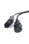 IEC320 3 pin C14 TO Male C13+2 hole EU 4.0mm Female socket AC power cord 0.3m Y Type Splitter Pow... - 5