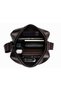 Men's Matte Black Multi-Compartment Genuine Leather Hand and Shoulder Bag Medium Size - 6