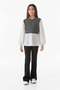 Striped Crew Neck Girl's Blouse