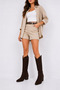Semafre Women's Western Cowboy Heeled Summer Boots Bitter Brown - 4