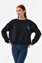 Butterfly Printed Oversize Sweatshirt