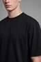 Boxy Fit Printed Short Sleeve Black T-Shirt H7993Ax26Sm - 5