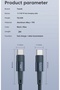 60W Type C Cable 2M, Type C to Type C Charger Cable, Braided Cable Type C with Aluminum Shell - 6