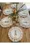2 Pieces of Red Striped Scalloped American Placemats - 6
