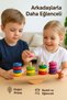 Wooden Balance Game – Educational Motor Skill and Coordination Developer with Colored Rings - 2