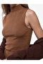 Cotton Stand Collar Slim Fit Sleeveless Bodysuit - 4