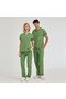 Pistachio Green Dr. Greys Doctor Nurse Medical Scrubs Set Terry Cotton Fabric