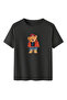 Teddy Bear with Jacket and Jeans Printed Oversized Regular Fit Unisex T-Shirt - 2