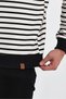 Crew Neck Striped Sweatshirt (E23-761A-Erk) - 4