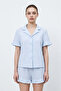 Women's Premium Ruffled Blue Pajama Set