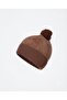 Women's Minna Beanie Fo 2779 Light Brown Winter Beanie with Pompom, Made of 78% Polyamide and 22% Acrylic - 2