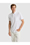 White Regular Fit 100% Cotton Pocket Buttoned Polo Collar Basic T-Shirt 50306552-Vr013 - 3