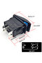 12V/24V Horn Rocker Switch Car Boat SPST (ON)-OFF Momentary Rocker Toggle Switch Blue Led 5 Pin f... - 6
