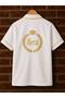 Circumcision Pajamas Summer Short Sleeve Cotton Name Printed White Gold - 3
