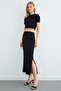 Basic Slit Modal Skirt 2-Piece Set - 3