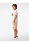 Beli Lace-Up Textured Print Detailed Cotton Shorts - 2