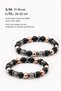 Smoky Quartz, Matte Onyx and Hematite Natural Stone Bracelet 2-Piece Combination |   Men's & Women's Natural Stone Bracelet |   Unisex |   Handmade Genuine Natural Stone Jewelry - 2