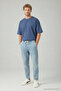 Men's Oversize T-Shirt-Navy Blue - 4