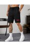Men's Black Summer Combed Cotton Shorts Casual Basketball Football Fitness Sports Exercise Running Bermuda - 4