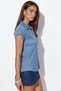 Women's Polo Collar Knitted Blouse 1425 - Indigo - 2