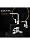 White Chrome Square 3-Piece Faucet Set Kitchen Faucet - Sink Faucet - Bathroom Faucet