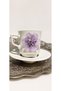 Set of 2 Porcelain Cups with Lilac Flower Motif - 2