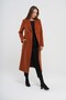 Double-Breasted Waist-Tied Mid-Length Coat Ti̇remi̇t 3754-Y - 5