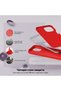 Silicone case iPhone 15, with microfiber, thin, protective, raised edges, red - 3