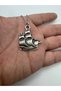 Unisex Necklace with Sailing Ship Figure – Antique, Free-Spirited and Sea-Inspired Design - 2