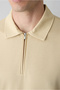 Regular Fit 100% Cotton Zippered Polo Collar T-Shirt - 3