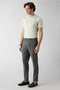Slim Fit Fitted Lycra Ribbed Striped Canvas / Chino Trousers - 2