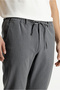 7 Drop Super Slim Fit Extra Slim Fit Waist Drawstring Seersucker Lycra Classic Fabric Trousers - 6