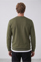 Crew Neck Regular Fit Embroidered Basic Thin Sweatshirt - 5