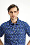 Slim Fit Slim Fit Cotton Printed Polo Neck T-Shirt - 3