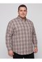 Plus Size Men's Long Sleeve Checkered Single Pocket Oversized Shirt (2XL - 3XL - 4XL) - 3