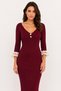 Women's Burgundy Sleeveless Lace Detailed Camisole Midi Dress - 2