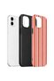 iPhone 12 Vorian Double Layer Case Coral Cream Stripe - 3