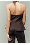 Halter Neck Peplum Blouse - 4