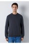 Crew Neck Anthracite Basic Sweatshirt 0S10457-91268 - 3