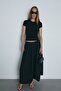 Black Mila Poplin Balloon Skirt - 6