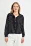 Striped Oversized Long Back Shirt - 2
