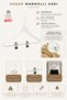 Wooden M001-Çm Latched Shirt and Skirt Hanger White Color 4 Pieces