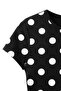 Women's Slim T-Shirt Luna Dot Polka Dot Printed Black – Lycra Ribbed, Comfortable Fit, 100% Cotton - 5