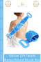 # Bath Scrubber with Exfoliating Effect, Back Massage, Purifying Texture, Practical Double-Sided Bath Scrubber, Large Size