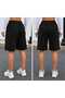 Sports Shorts 2-Pack Gray Black Sweat-Absorbing Written Ny Printed Women's / Men's Unisex Model - 2
