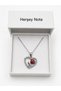 Heart Rose Figured Women's Necklace Stainless Steel Red Detailed Gift - 3