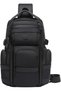 9808 Men’s Water-Resistant Chest Sling Bag, Lightweight Nylon Polyester Crossbody Bag with Multi-Pocket Design, Black