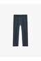 Elastic Waist Buttoned Viscose Basic Trousers - 5