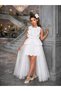 Girls' Detachable Tail Dress and Buckle Graduation Wedding Prom Dress