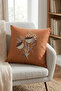 Orange Botanical Bohemian Patterned Throw Pillow Cover Cgh1418